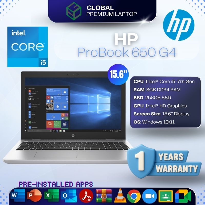 HP ProBook 650 G4 i5-7th 15.6" (Premium Refurbished)