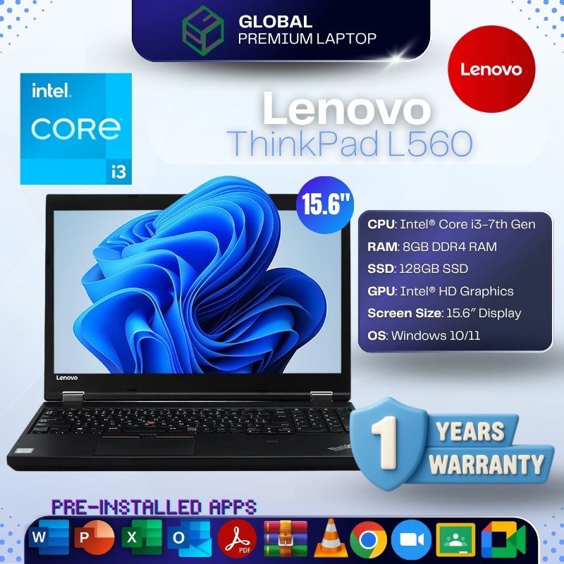 Lenovo ThinkPad L560 i3-7th 15.6" (Premium Refurbished)