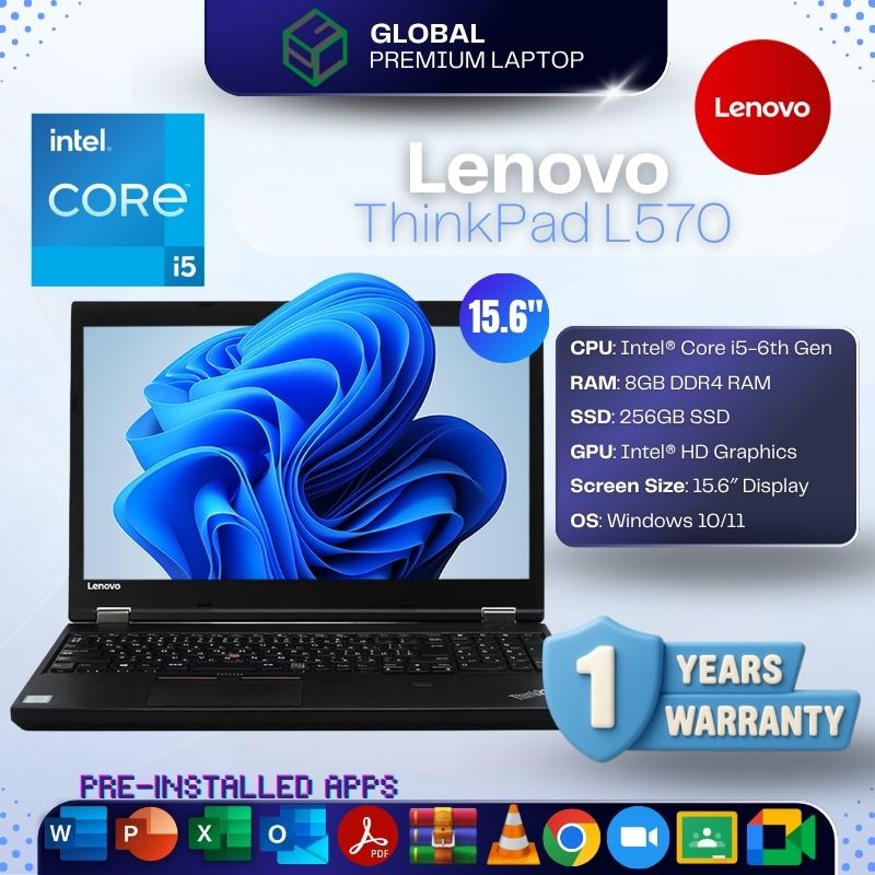 Lenovo ThinkPad L570 i5-6th 15.6" (Premium Refurbished)