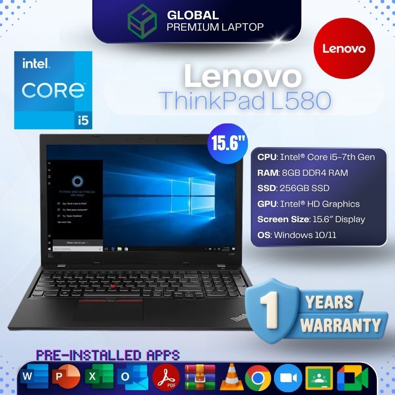 Lenovo ThinkPad L580 i5-7th 15.6" (Premium Refurbished)