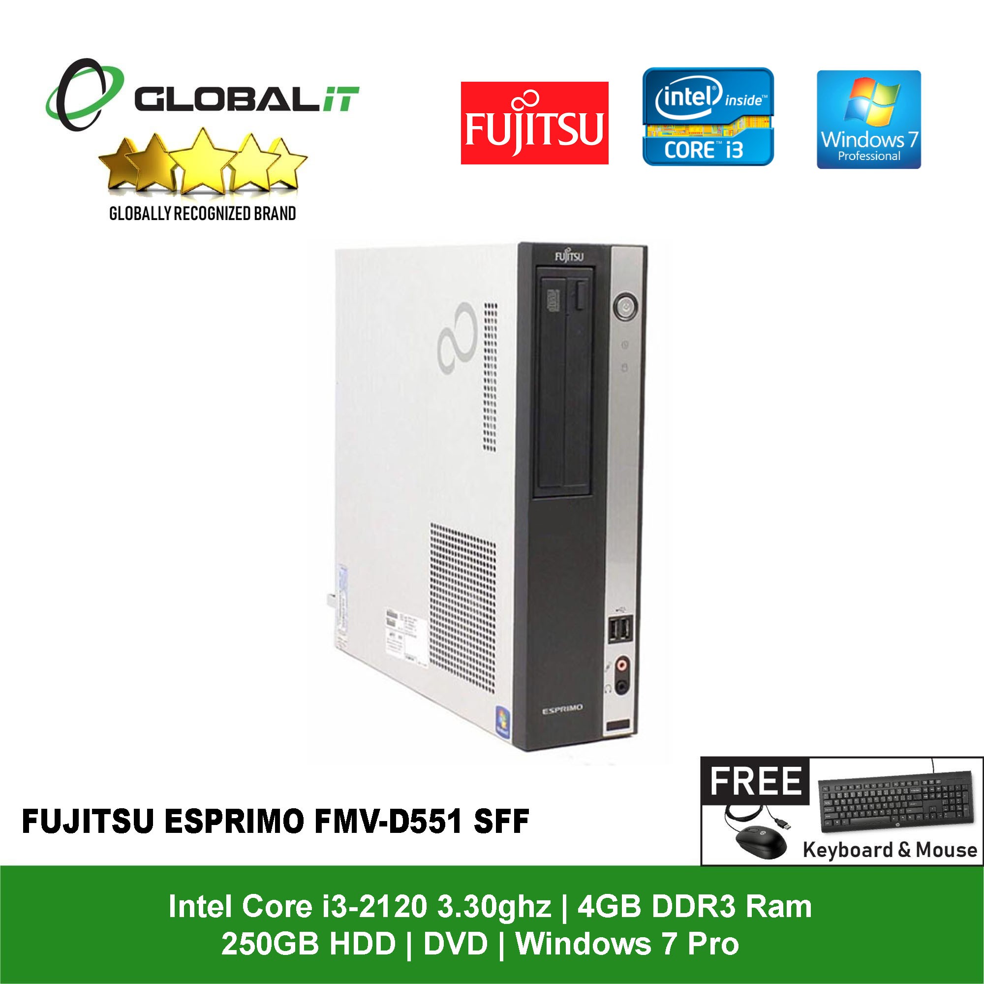 Fujitsu ESPRIMO FMV-D551 i3 SFF (Refurbished)