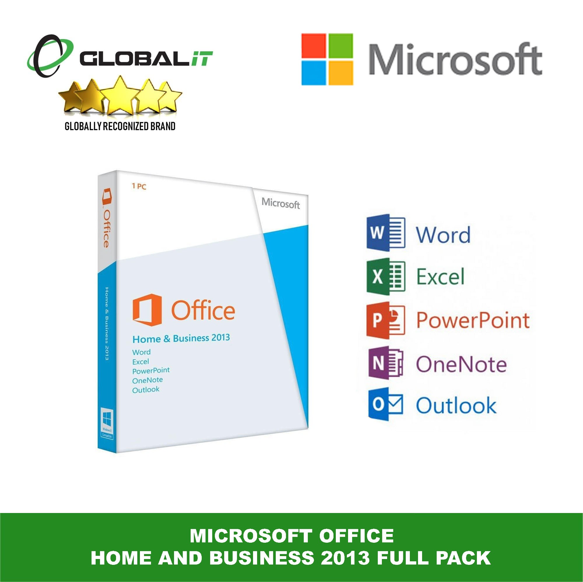 ORIGINAL LICENSE Microsoft Office Home and Business 2013 (Refurbished) -  Global Group