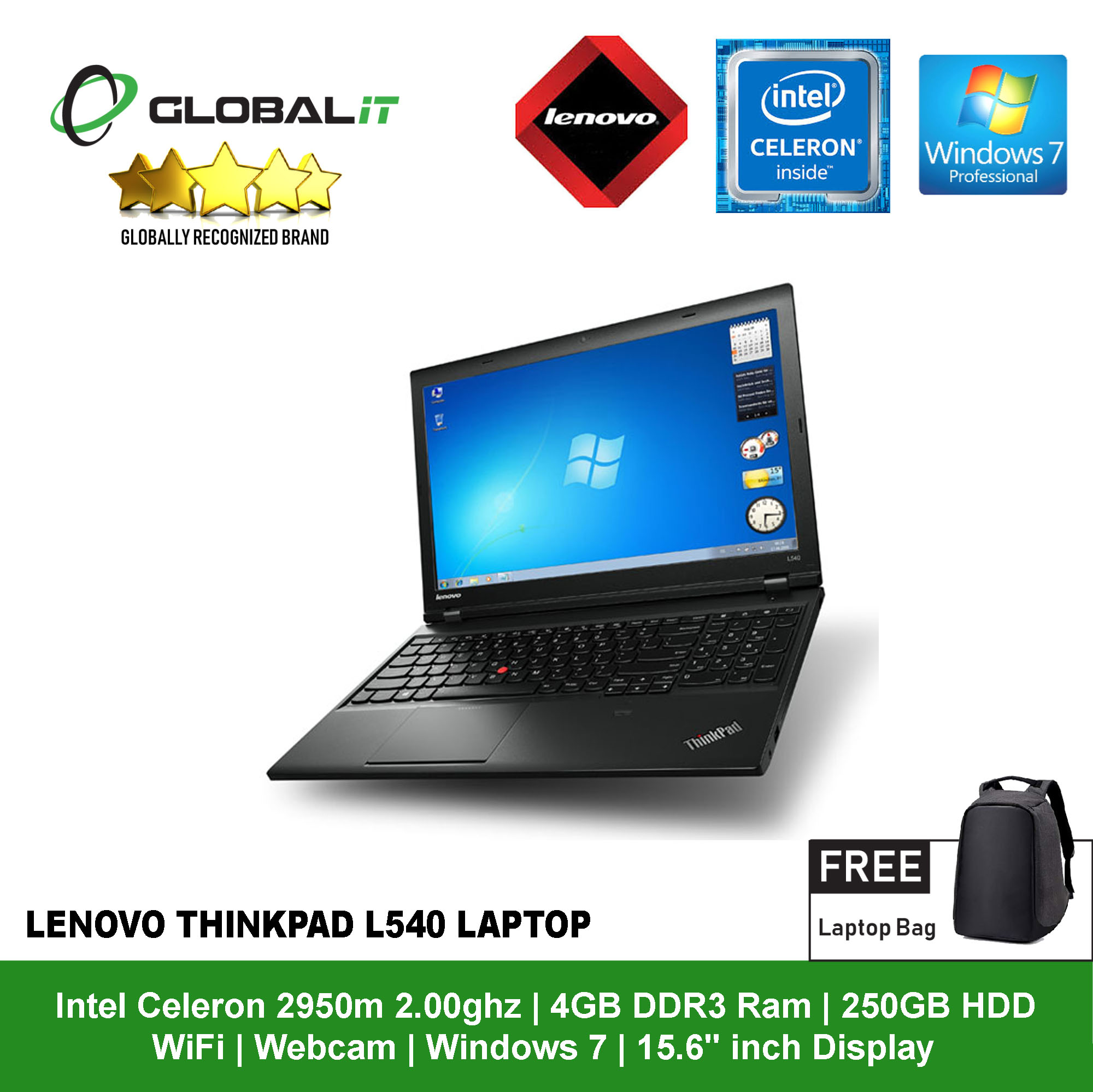Lenovo Thinkpad L540 Celeron 15.6" (Refurbished) - Global Group