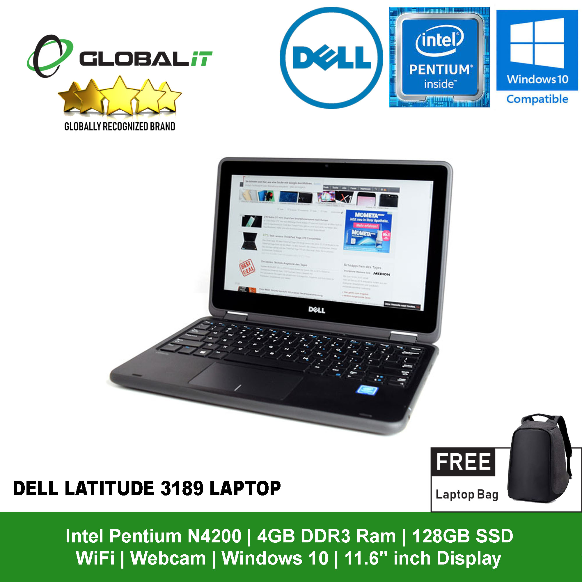 Dell Latitude 3189 Pentium Dell Latitude 3189 Pentium