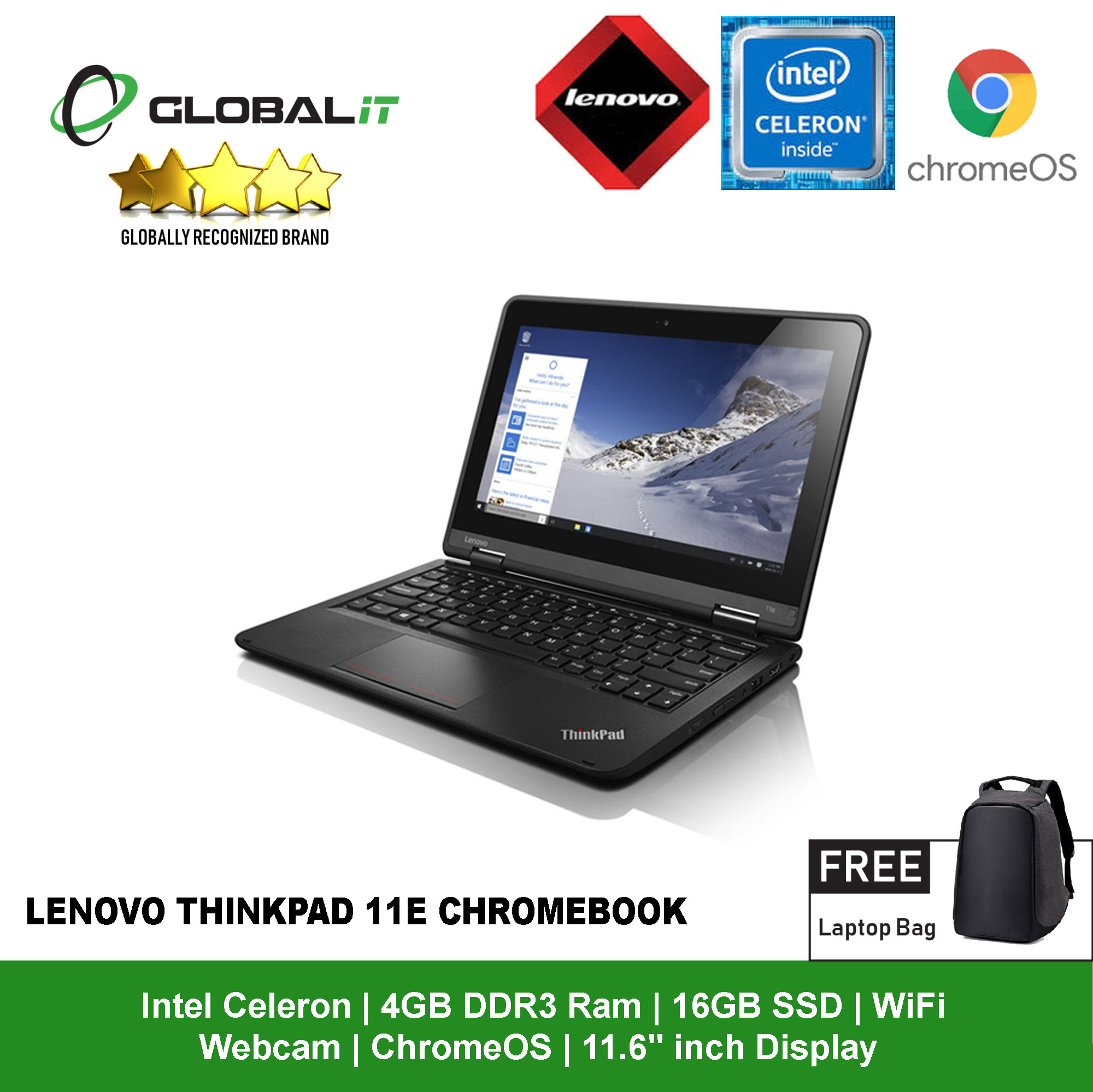 Lenovo Thinkpad 11e Chromebook Laptop Celeron 