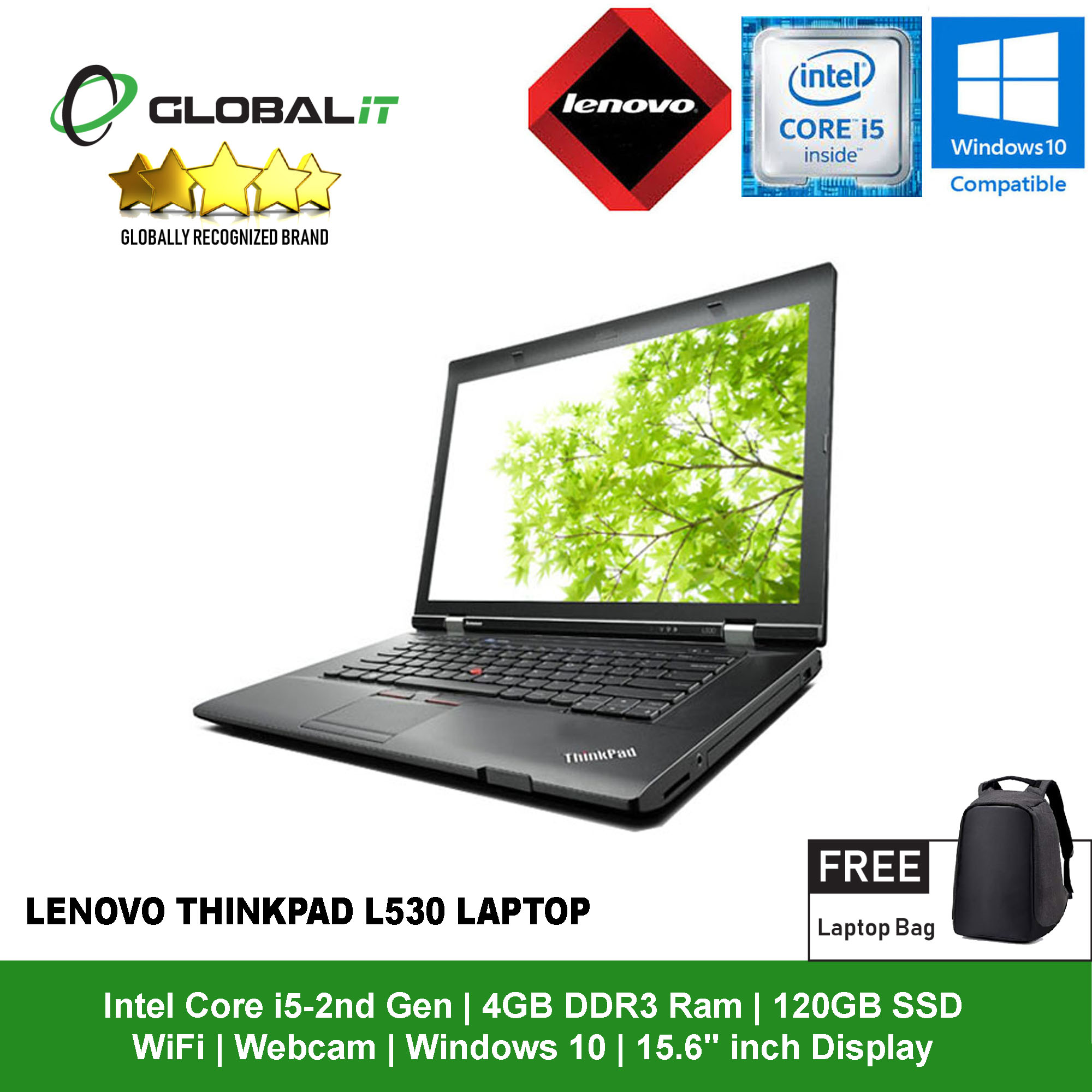 Lenovo Thinkpad L530 Laptop Intel Core i5-2nd Gen 15.6