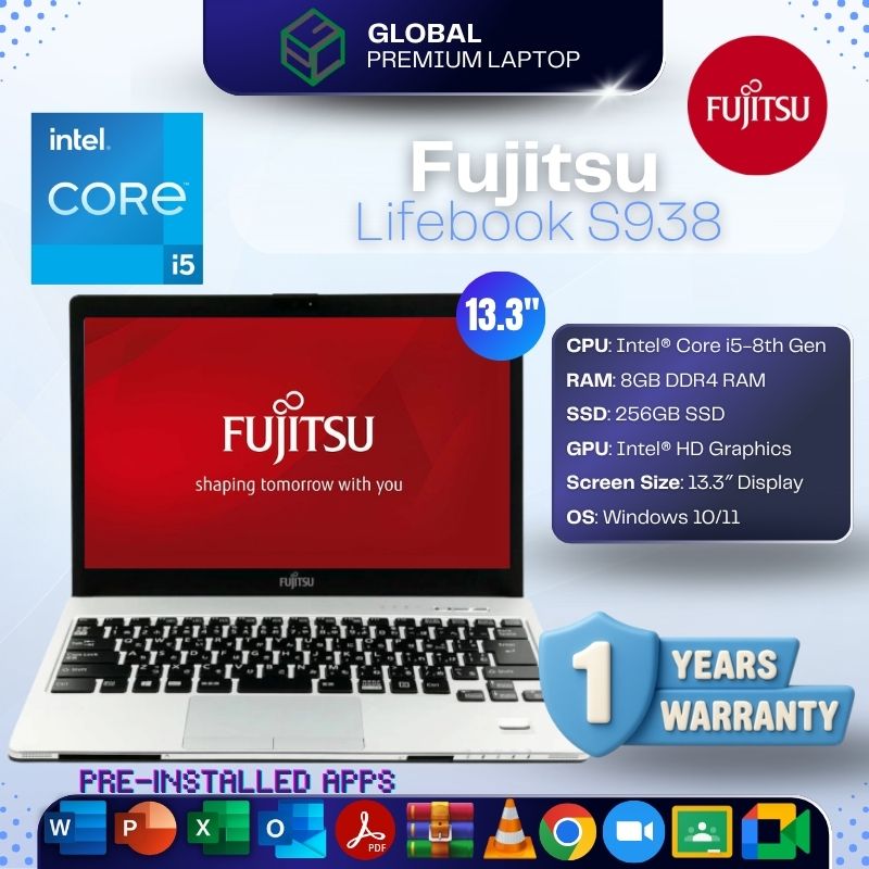 Fujitsu Lifebook S938 i5-8th 13.3" (Premium Refurbished)
