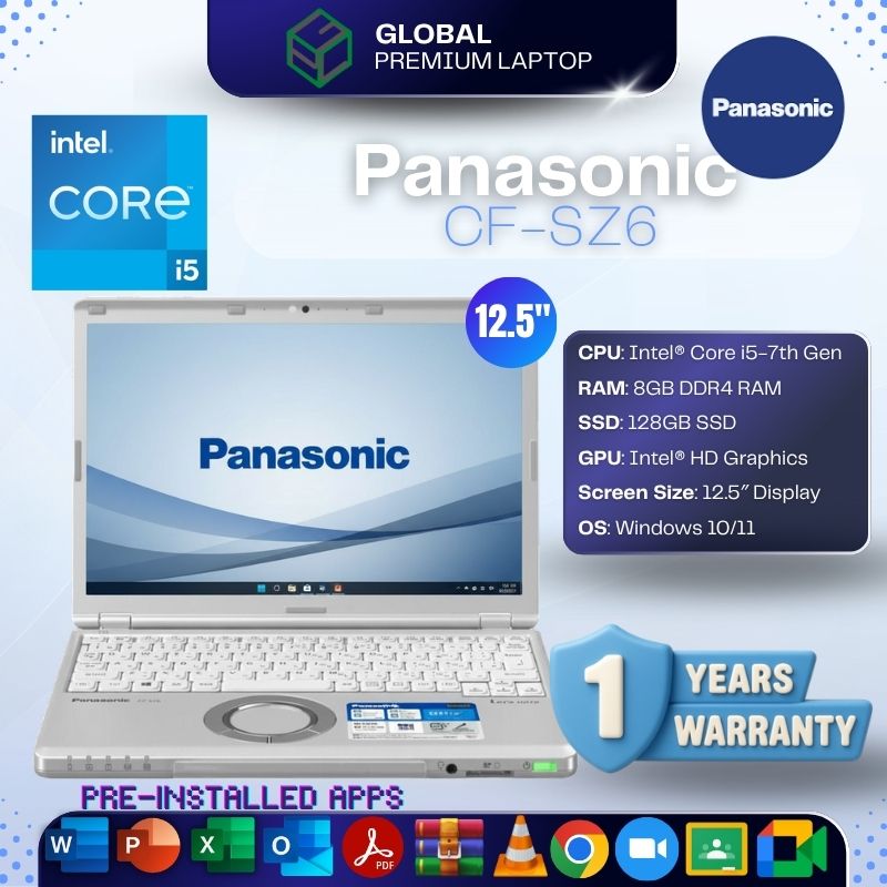 Panasonic CF-SZ6 i5-7th 12.5" (Premium Refurbished)