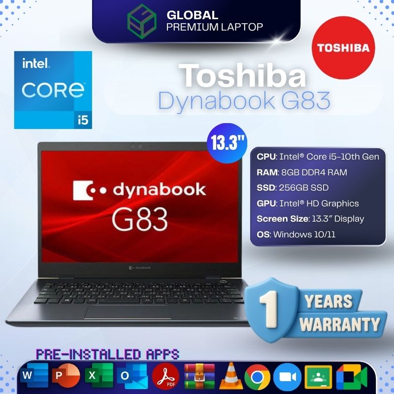 Toshiba Dynabook G83 i5-10th 13.3" (Premium Refurbished)